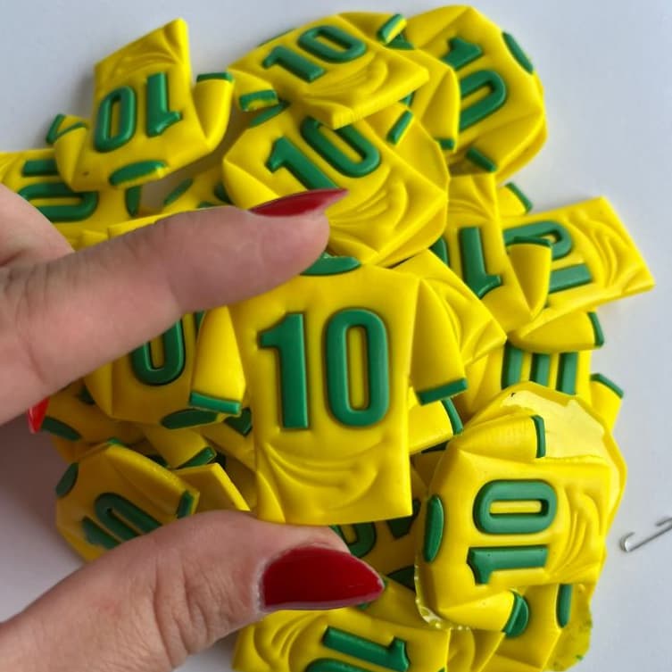 KIT APLIQUE EMBORRACHADO  BRASIL, PACTE COM 20 PEÇAS