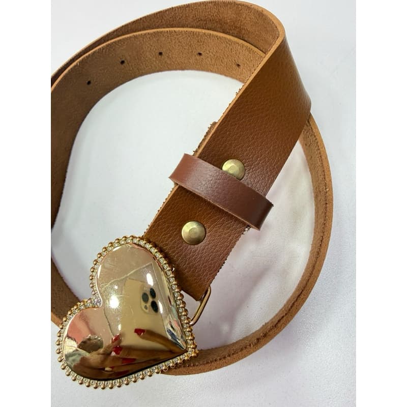 Cinto Infantil Feminino com Fivela de Coração | Ajustável | Várias Cores