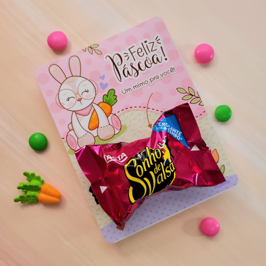 Card para Bombom Chocolate mimo cliente Card Tag Lembrancinha de Páscoa 10X13
