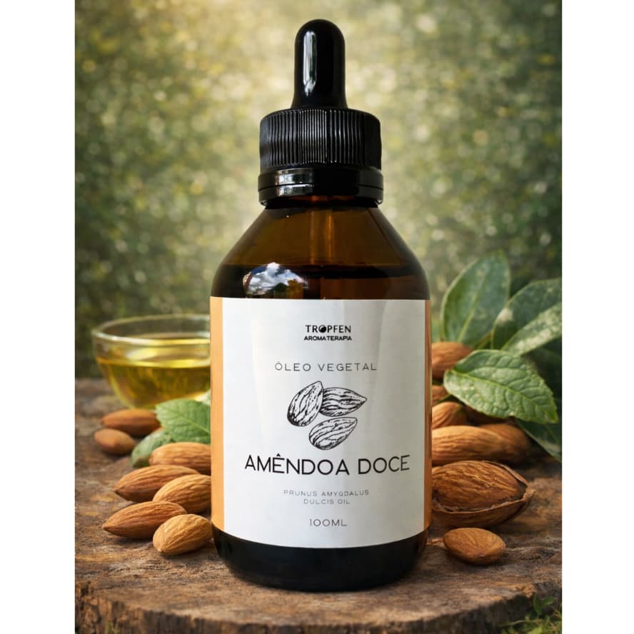 Óleo de Amêndoa Doce Prensado à Frio 100% Puro 100 mL