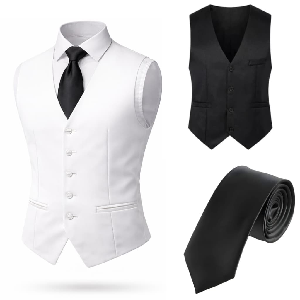 Kit Colete Social Slim Masculino + Gravata Social Luxo - Pronta entrega