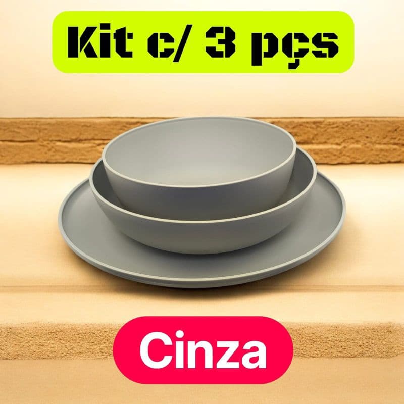 Kit com 3 Pratos Polipropileno Resistente | Micro-ondas, Lava-Louças e Freezer | Uso Diário