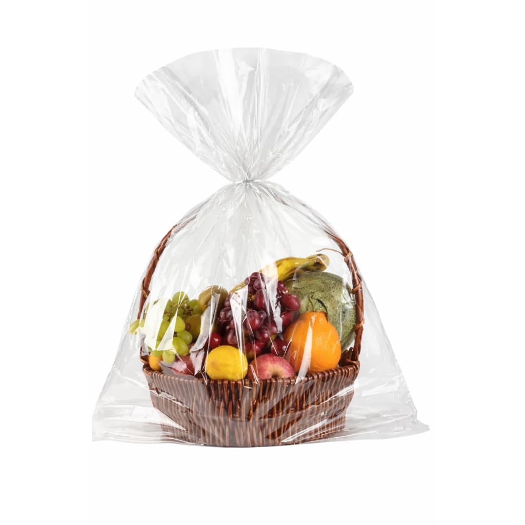 Kit Sacos Celofane Transparente 45x60 Brilhante p/ Cesta Presente 25 - 50 -100un