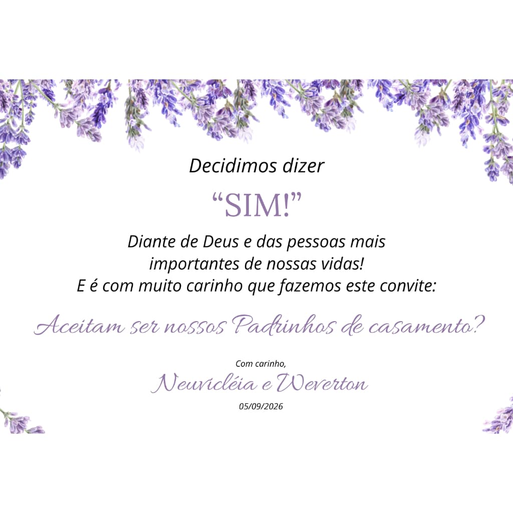 Convite tampa caixa padrinhos e madrinhas Promoção