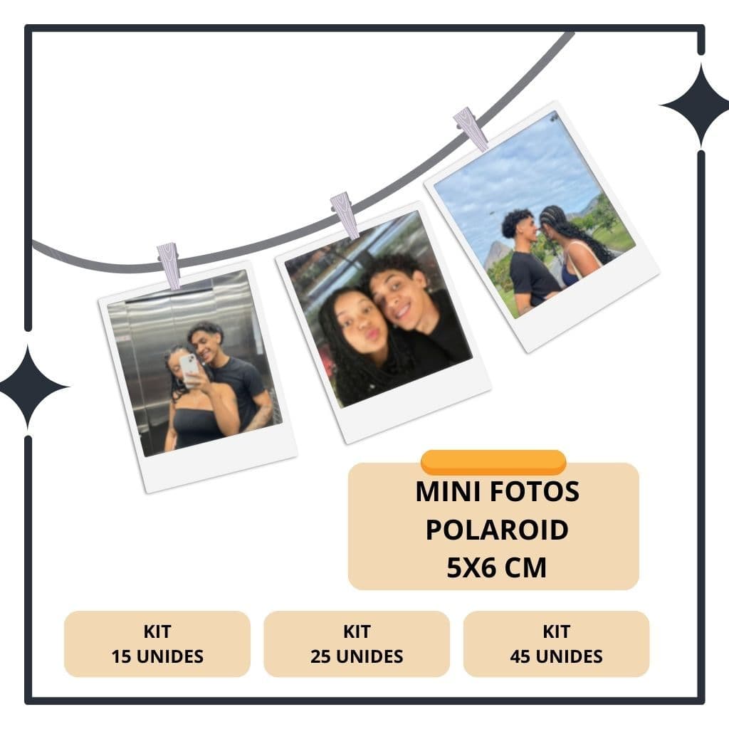 MINI FOTOS POLAROID 6X5CM – Seu Momento em Versão Retrô