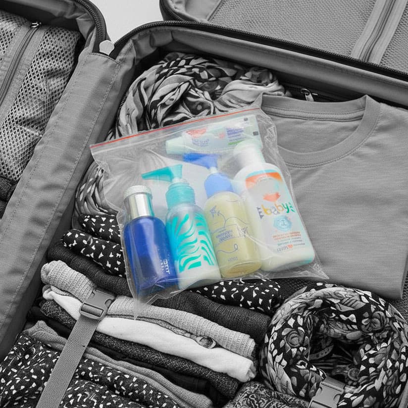 Saco Transparente Zip lock Viagem Internacional Líquidos Aeroporto 20x20