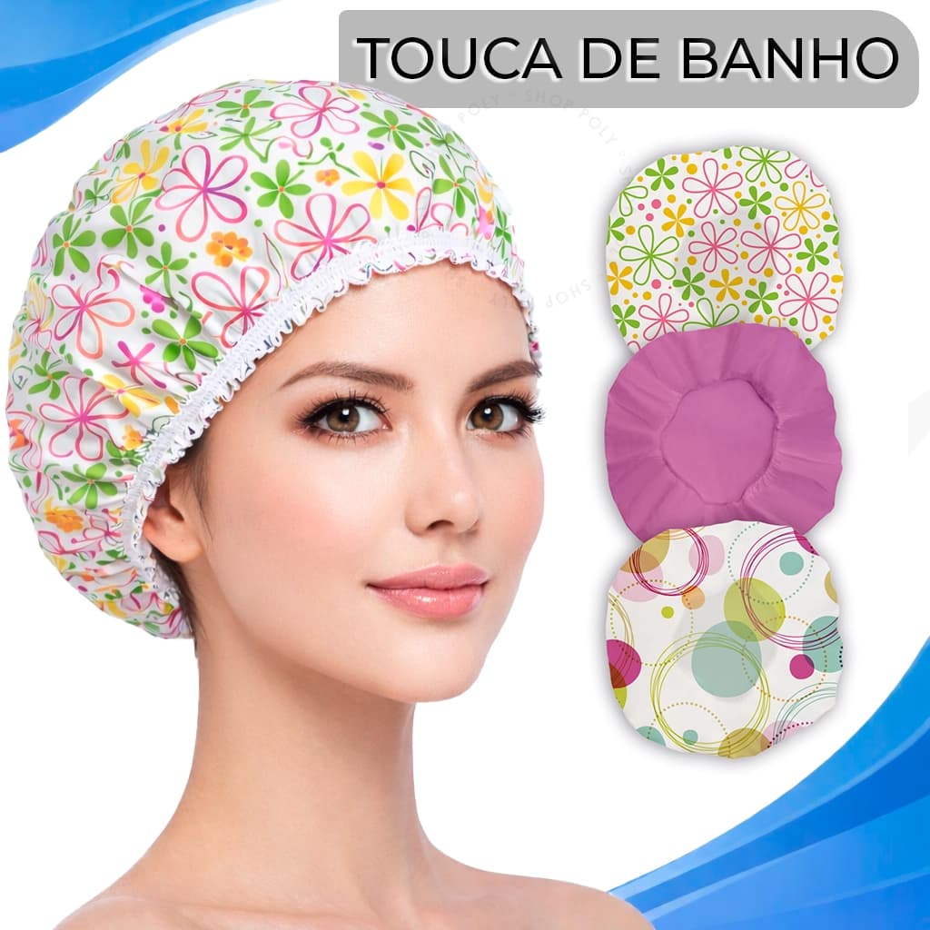 Kit Toucas de Banho Com Elástico Impermeável Prova D'Agua Reutilizável Alta Qualidade