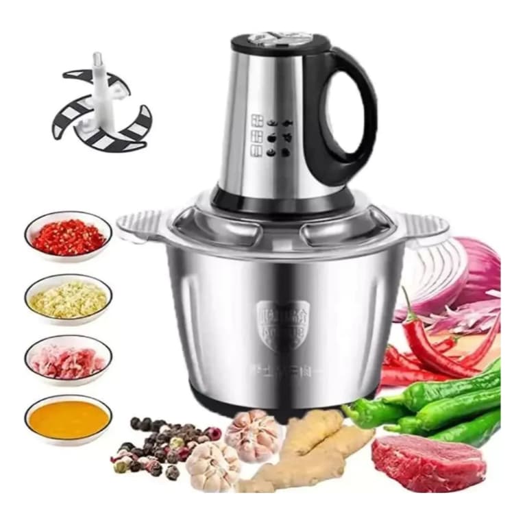 3L 5LPicador De Alimentos Moedor De Carne Mixer Elétrica Processador Cozinha Casa Alho - 110v-220v