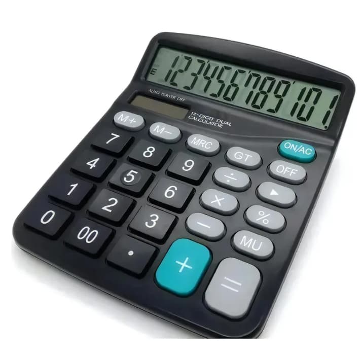 Calculadora Básica Kadio KD-838B 12 Dígitos Preto