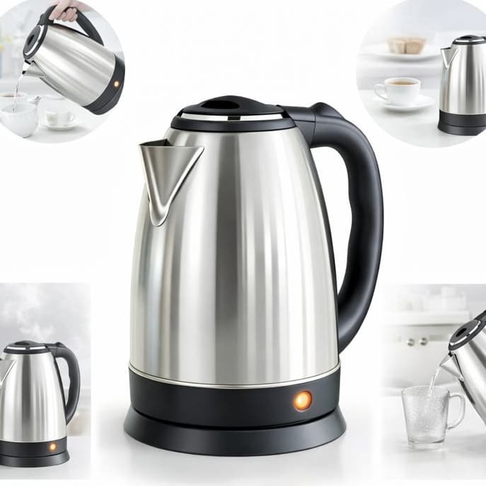 Chaleira Elétrica Jarra Café Chá Inox 110v