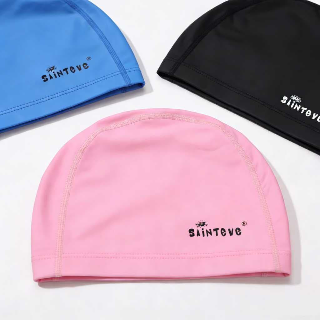 Touca de Natação Profissional Unissex Material PU Durável Ideal para Cabeças Grandes