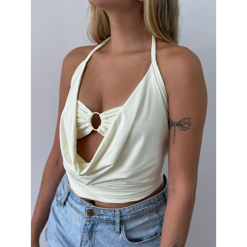 Blusinha 3 em 1 Poliamida Costas Aberta Blusinha + Top Tomara que Caia