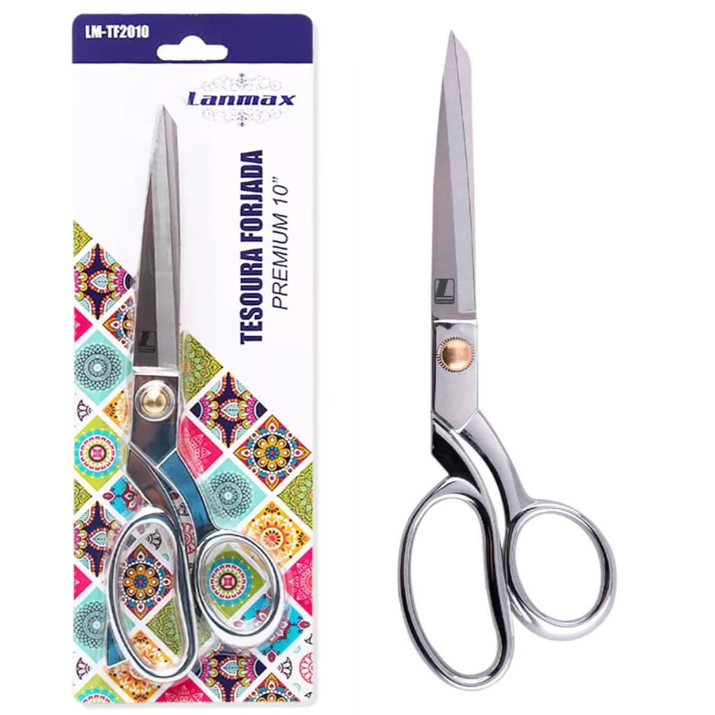 Tesoura Alfaiate Costura Profissional Forjada Aço Inox 8,5 /10 Polegadas Lanmax