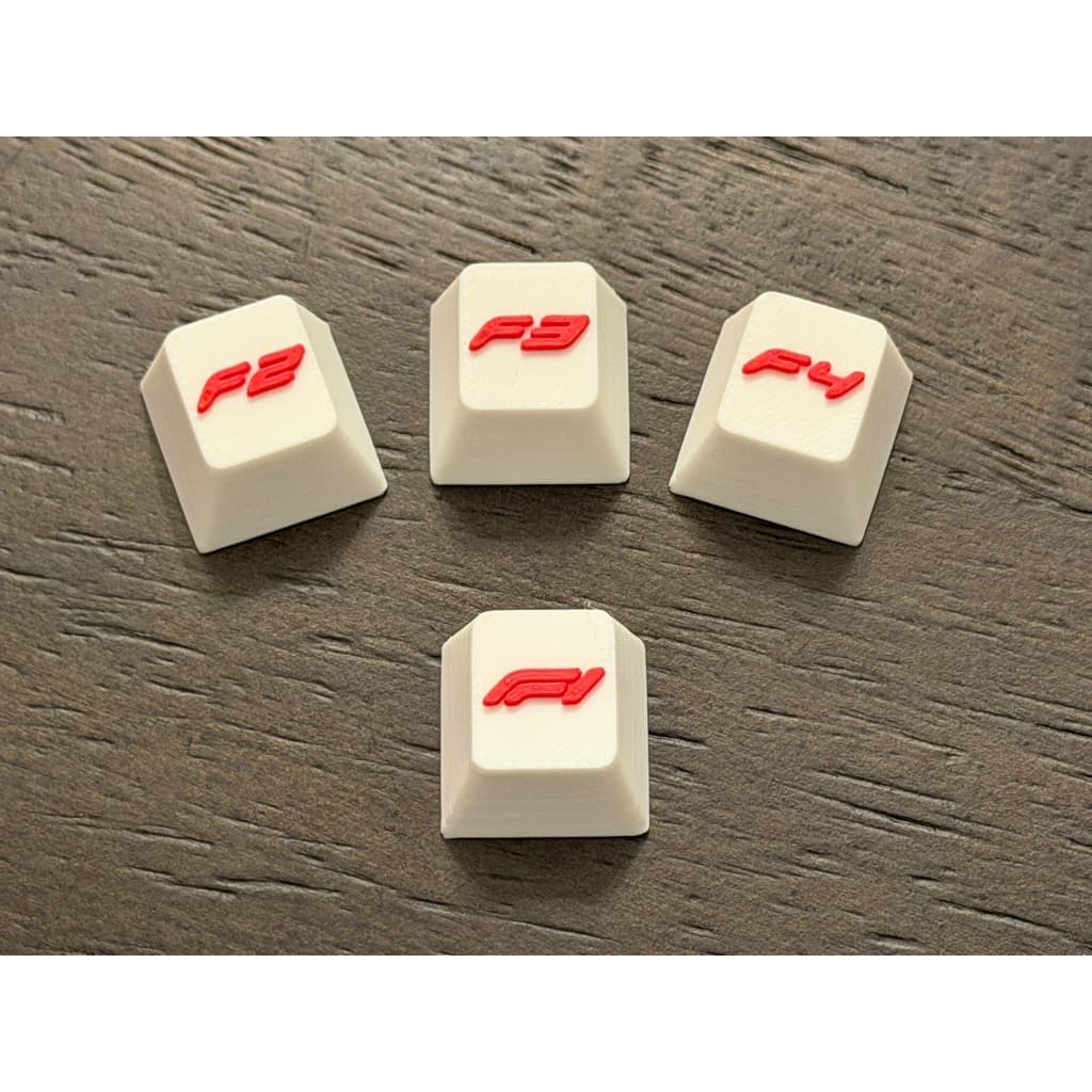 Keycaps de Fórmula 1 - Teclado Mecânico (F1 F2 F3 F4) Destaque Total no Seu Teclado Mecânico