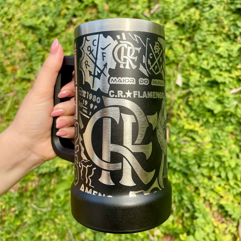Caneca  de Chopp FL Exclusiva 710ml 360º em Aço Inox Térmica – Gravação a Laser