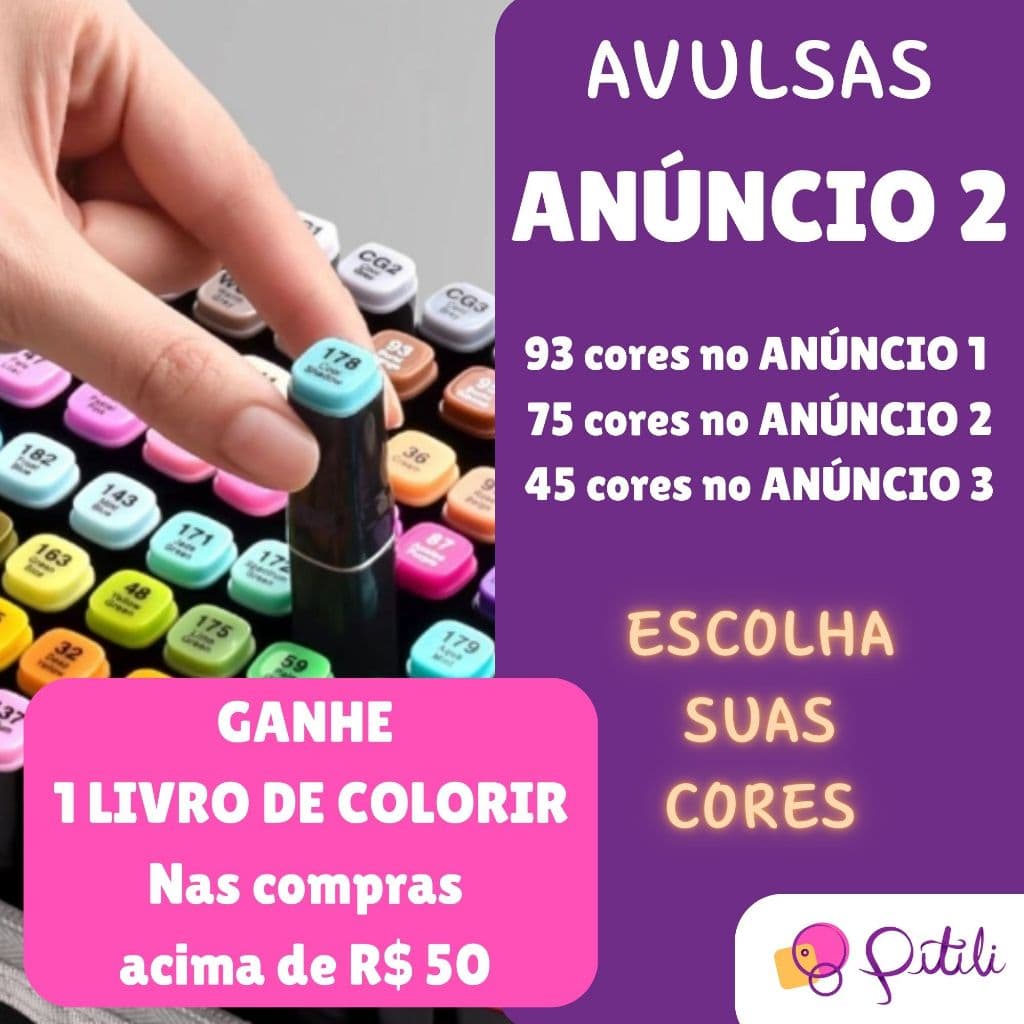 Caneta Marcadora Touch (AVULSA) -  ANÚNCIO 2 - Ponta Dupla Para Colorir Unidade