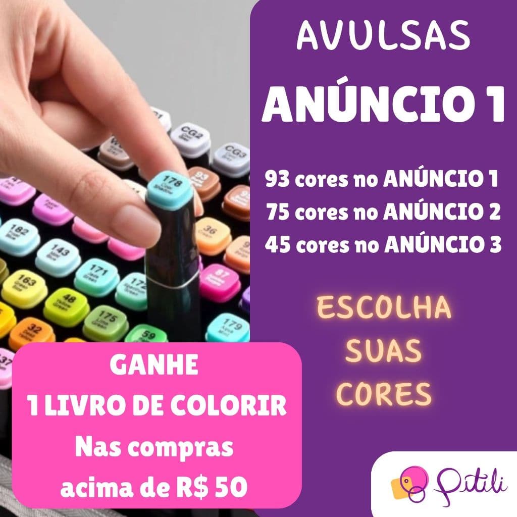 Caneta Marcadora Touch (AVULSA) - ANÚNCIO 1 - Ponta Dupla Para Colorir Unidade