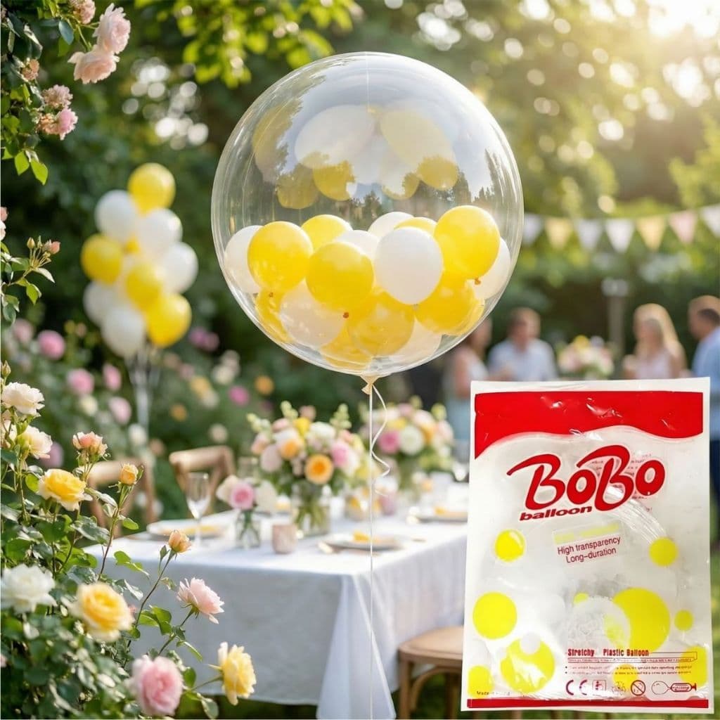 Kit Balão Bubble 24 60cm Cristal Transparente Alta Qualidade