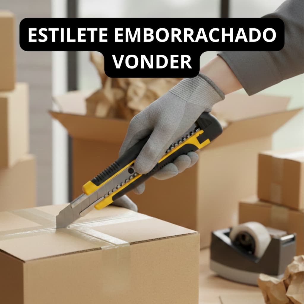 Estilete Emborrachado 18mm ES-218 Vonder