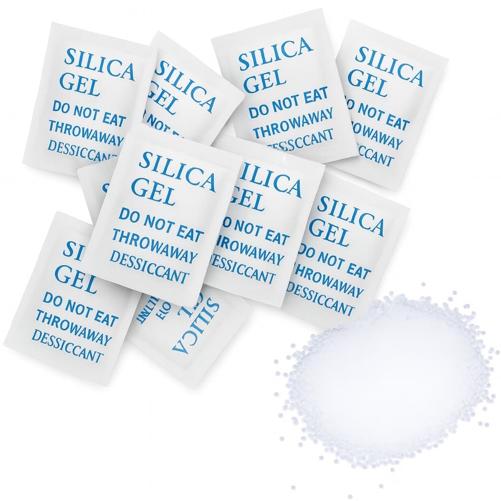 200 sachês de 1g de Sílica Gel Antiumidade | Absorvente de Umidade | Proteção Contra Mofo | Não Tóxico