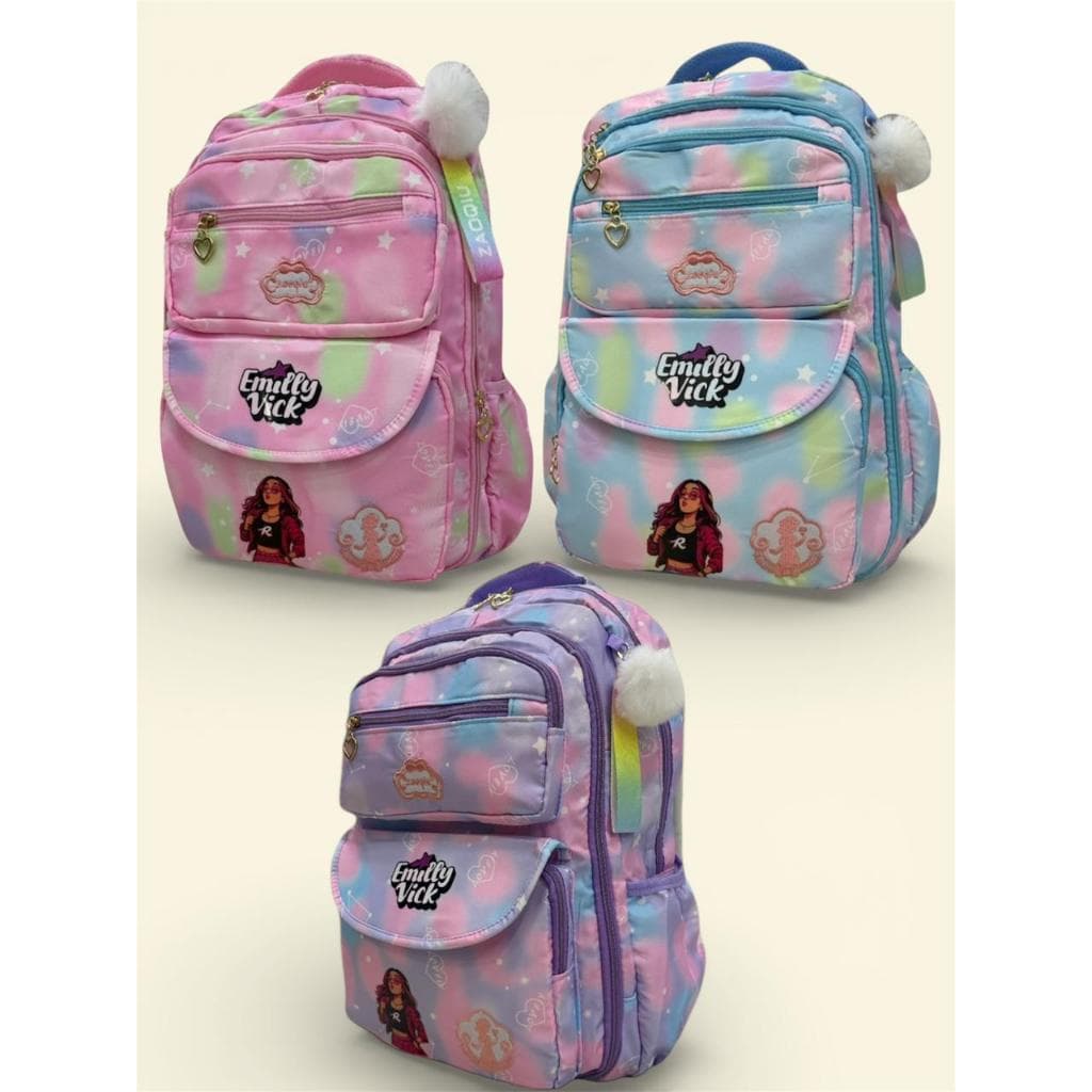 MOCHILA ESCOLAR FEMENINA GRANDE emilly vick mochila infantil