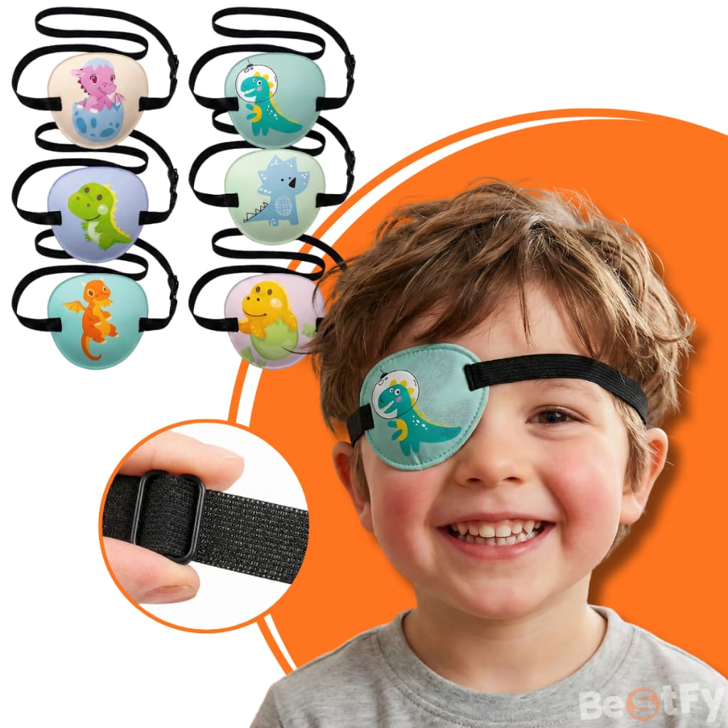 Tapa Olho Preguiçoso Oclusor Estrabismo Ambliopia Tampão Confortável Tratamento Visual