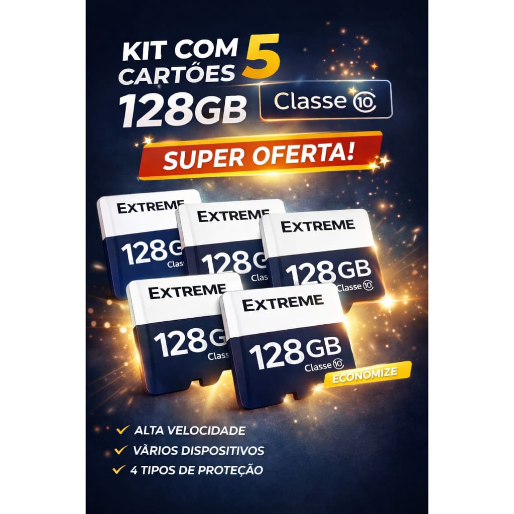 Cartão de memoria  128GB  Classe 10 de Alta velocidade câmera de segurança