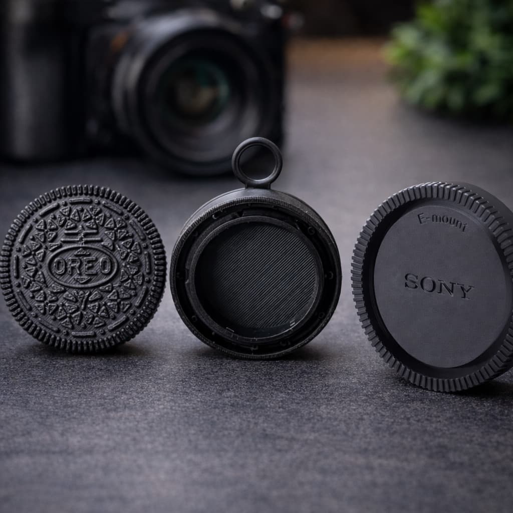 Kit Tampas Sony Corpo e Lente com Estojo Suporte