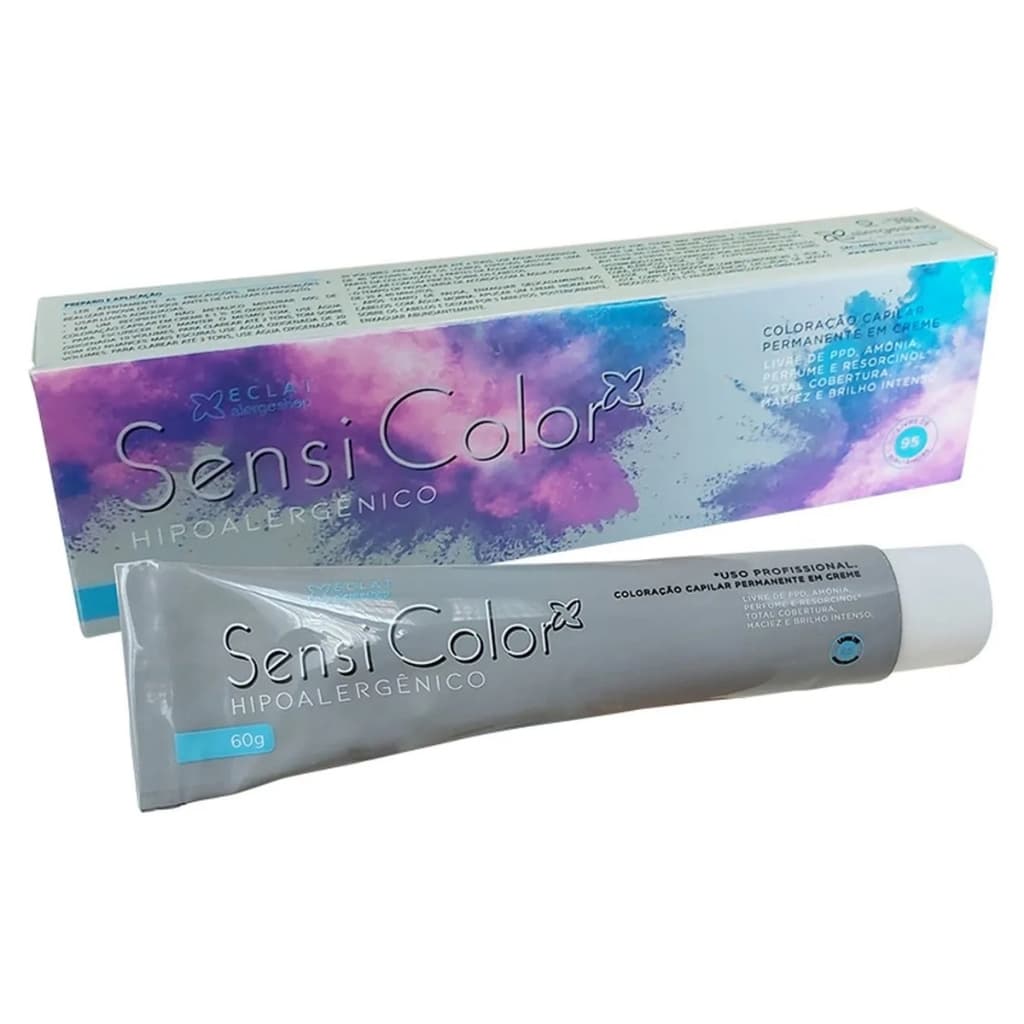 Coloração Capilar Permanente em Creme Hipoalergênica Eclat SensiColor 60g - Alergoshop