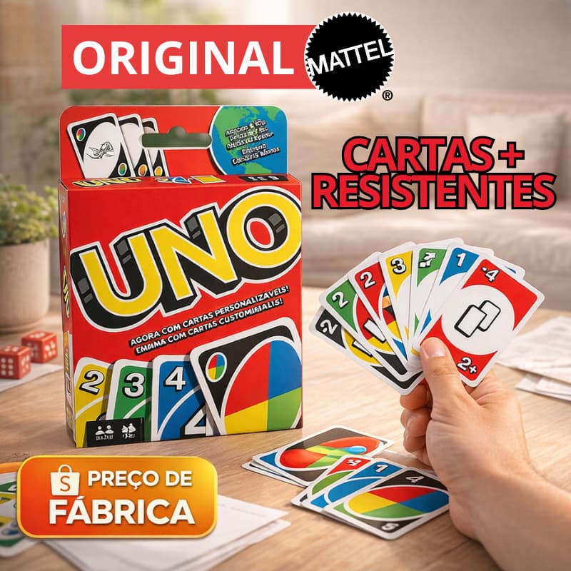 Jogo Uno ORIGINAL MATTEL 112 Cartas 100% Original Com Cartas Customizáveis CRIE SUAS PRÓPRIAS REGRAS