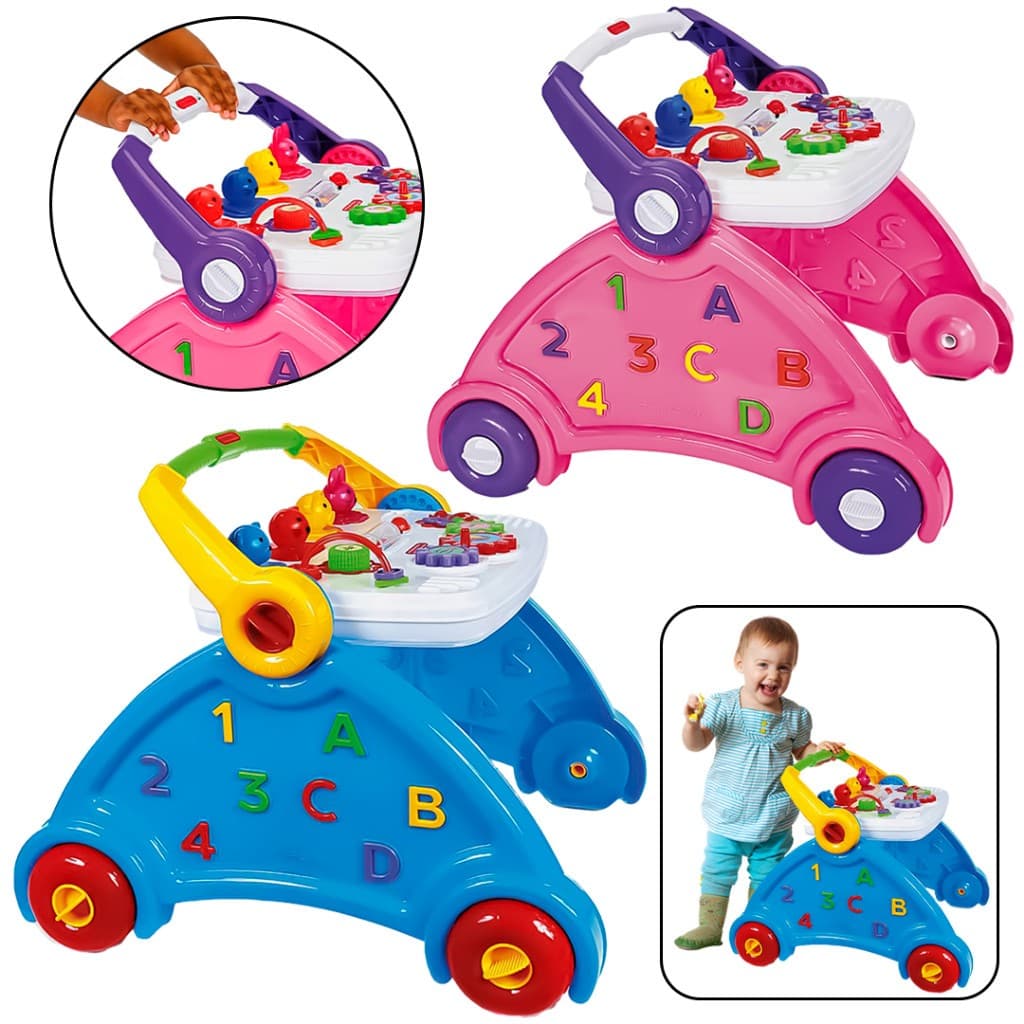 Andador Bebê Infantil Didático Com Som Educativo Vira Mesa Musical