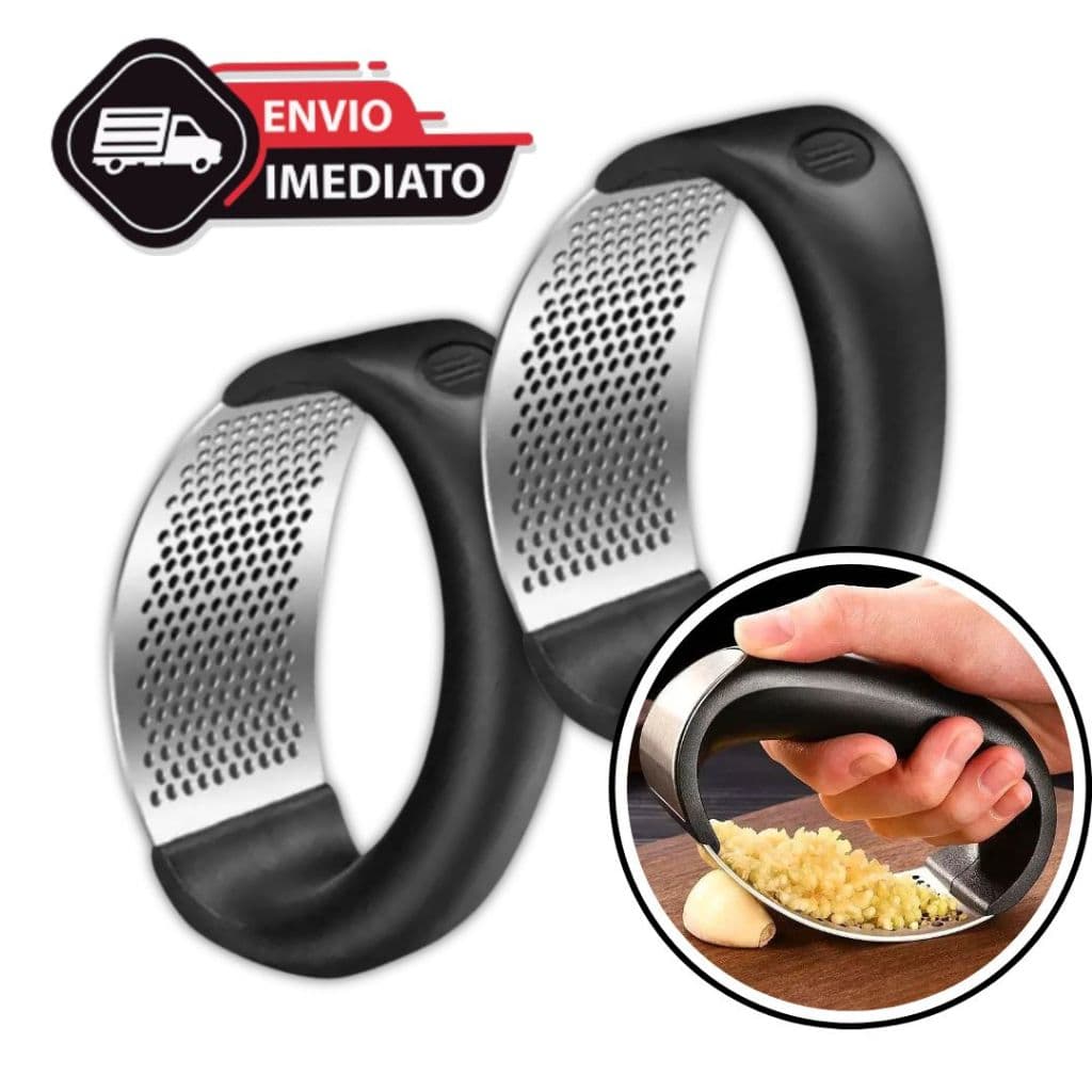 Espremedor Triturador Amassador De Alho Manual De Inox Para casa e Restaurantes