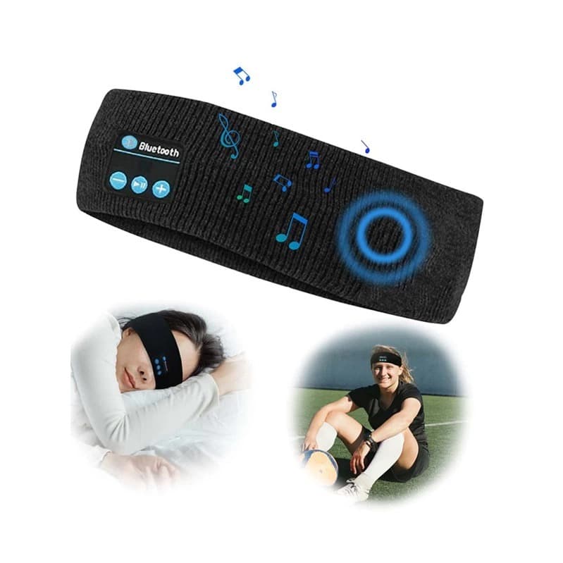 Fone de Ouvido Sem Fio Bluetooth 5.0 TWS TOOT – Testeira Esportiva e Máscara de Dormir Tapa Olho Confortável