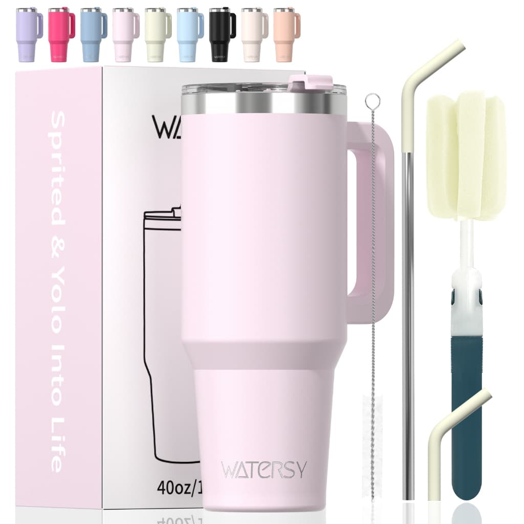 WATERSY Garrafa de água portátilcom isolamentotérmico de grande capacidade,1182ml, emaço inoxidável.