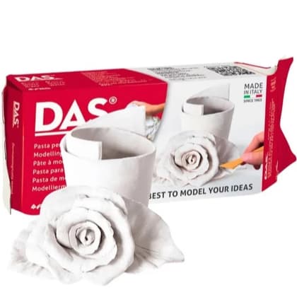 Argila Massa DAS 250g, 500g e 1kg Branca Cerâmica Fria Não Precisa de Forno Escultura Atóxica