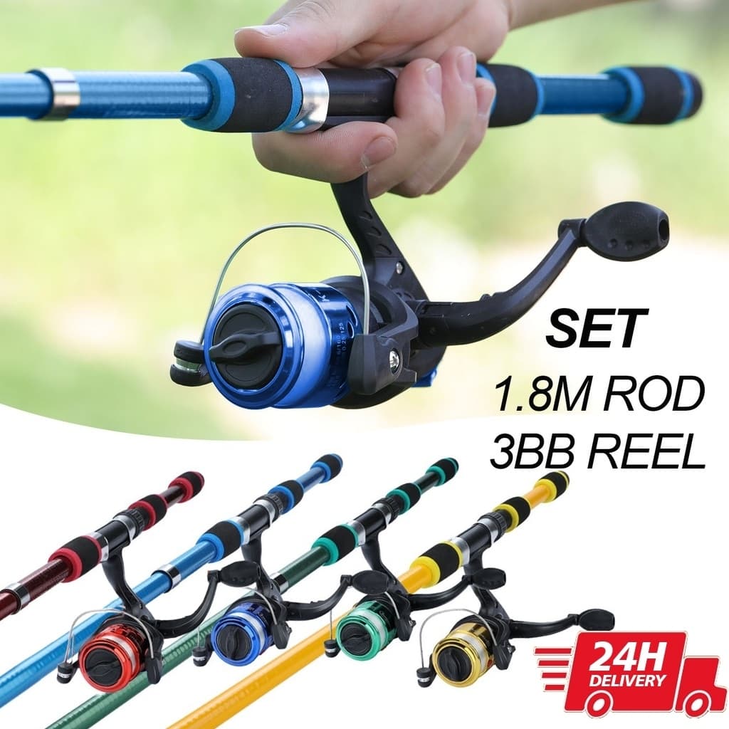 Vara De Pesca 60-120lbs Completa Com Molinete Esportiva Ao Ar Livre Robalo Portátil