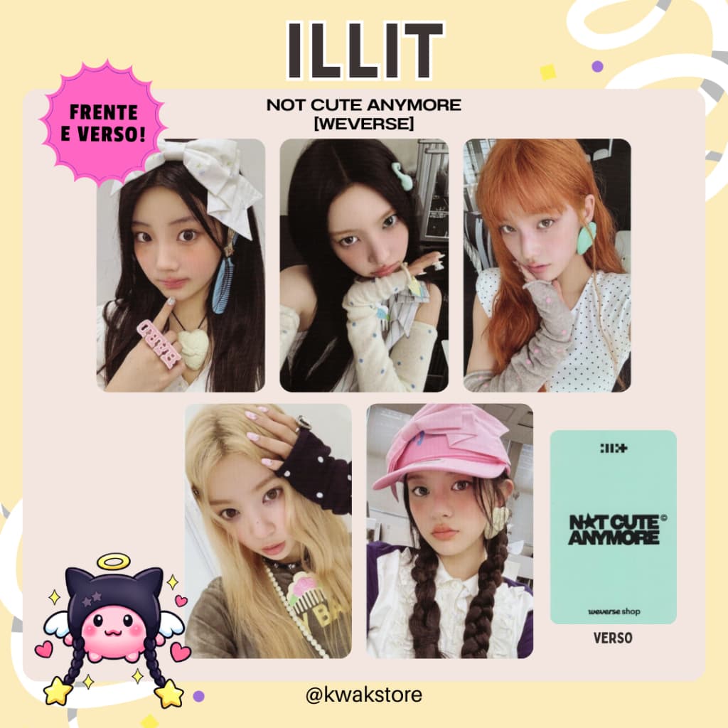 Photocards Illit - Not Cute Anymore - Fanmade - Kpop