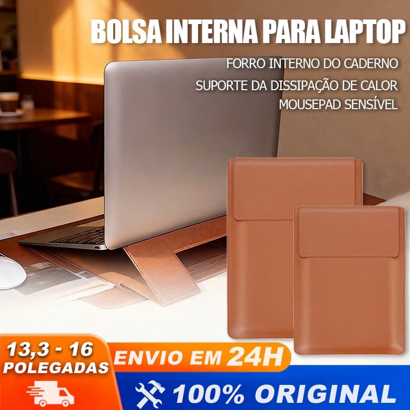Para Macbook air M2 13.6 13/14/15/16 Polegadas Capa De Couro PU Com,Suporte De Mouse Pad