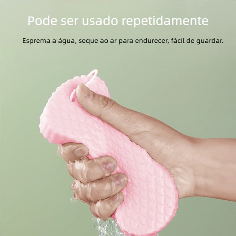 Esponja Esfoliante Macia Corporal - Removedor de Pele, Ducha Premium