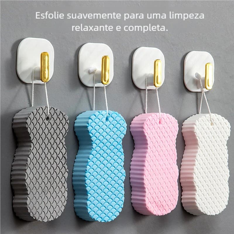 Esponja Esfoliante Macia Corporal - Removedor de Pele, Ducha Premium