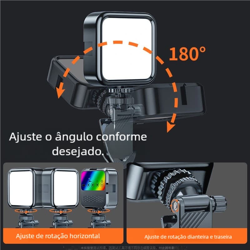 Painel LED de Preenchimento para Celular - Luz Portátil de Vídeo 3000K-5500K