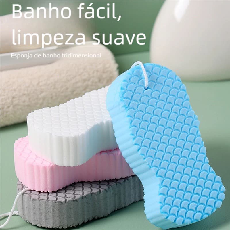 Esfoliante Corporal Removedor de Pele - Esponja Macia para Ducha