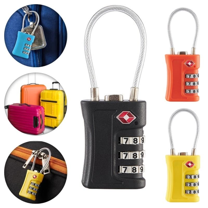 3pcs Cadeados TSA De Três Dígitos Para Bagagem Adequado Para Malas Armários Academias