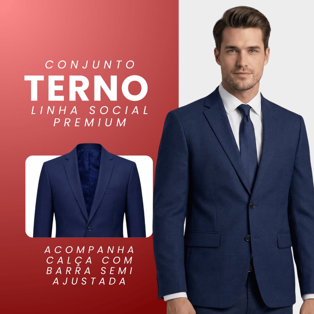 Terno Slim Masculino Alfaiataria Premium Corte Italiano Completo Social Tecido Flexivel