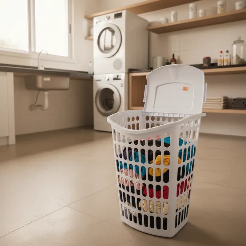 Cesto de Roupa 45L Organizador Roupa Suja Grande com Alça Resistente