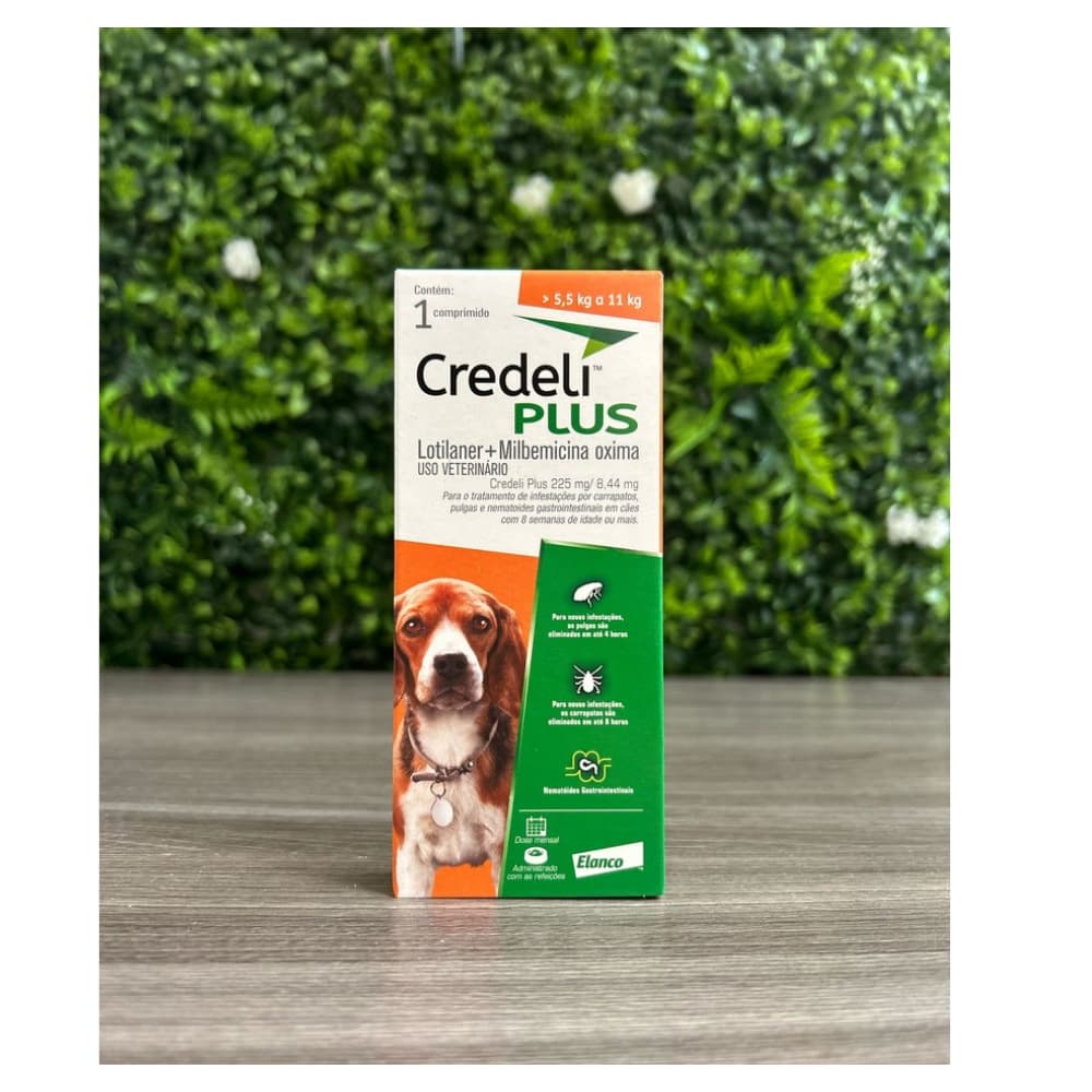 Credeli Plus 225 MG Cães 5,5 a 11kg 1 Comprimido - Elanco