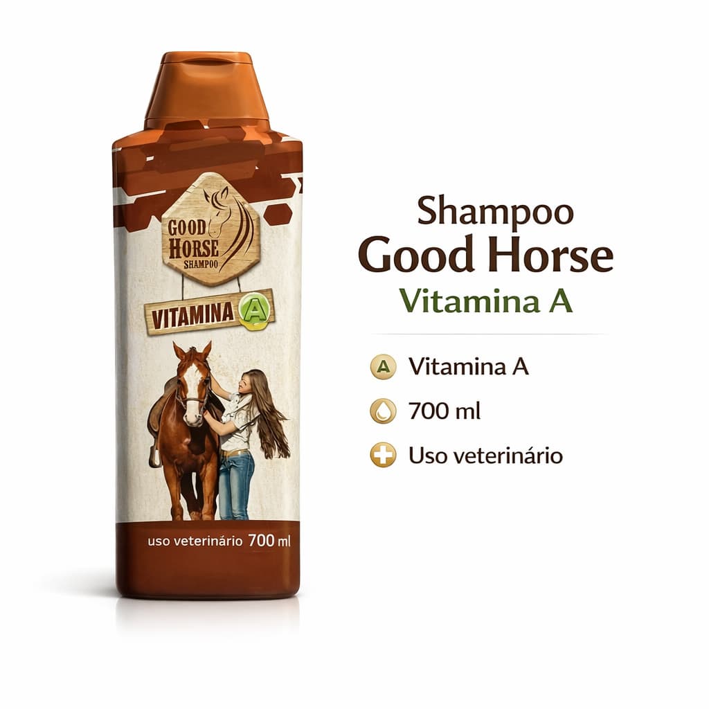 Shampoo Good Horse com Vitamina A Crescimento e Fortalecimento dos Fios 700ml - Envio Imediato Cresce Cabelo Rapunzel