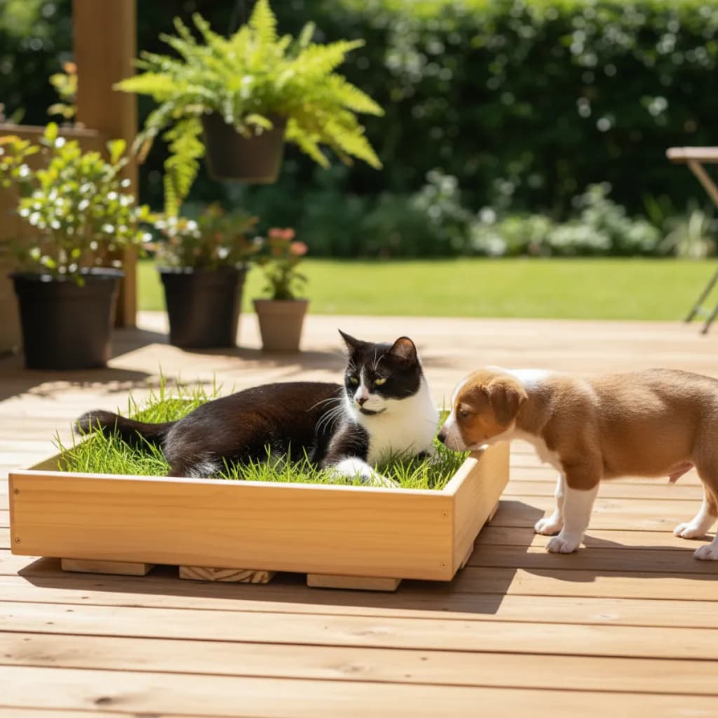 Tapete Higiênico Gato Cão Caixa Grama Natural Esmeralda Estimula Olfato e Bem Estar Animal