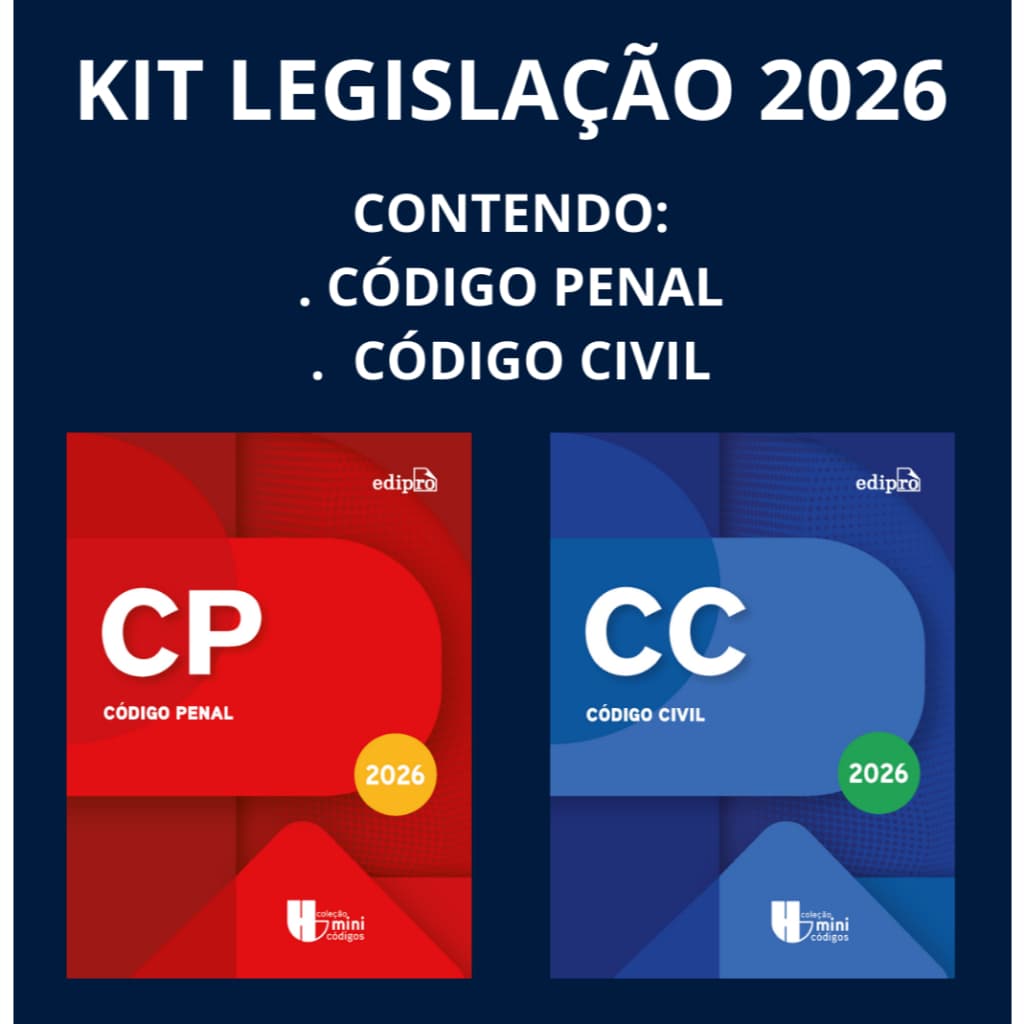 Livro Código Penal 2026 + Código Civil 2026 - Coleção Minicódigos - Livros de direito
