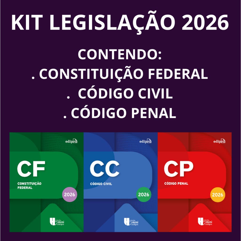Livro Constituição Federal 2026 + Código Penal 2026 + Código Civil 2026 - Coleção Minicódigos - Livros de direito